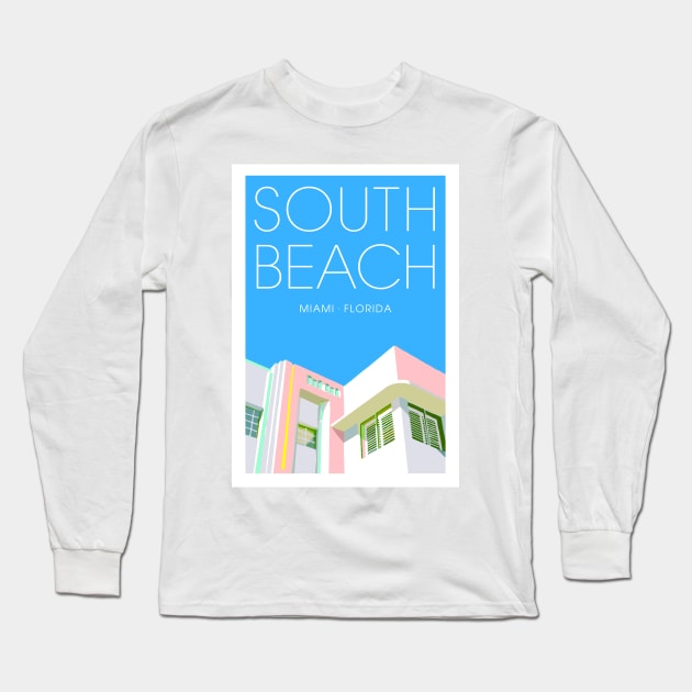 South Beach Long Sleeve T-Shirt by markvickers41